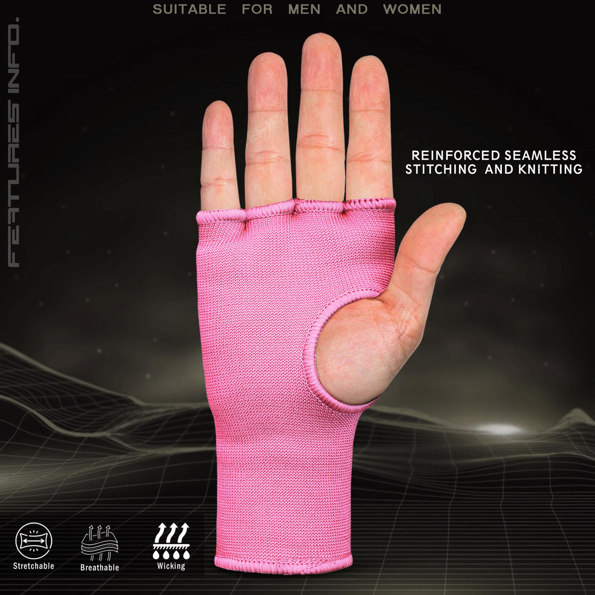 Sous-gants de boxe - Rembourrés en gel sans dragonne