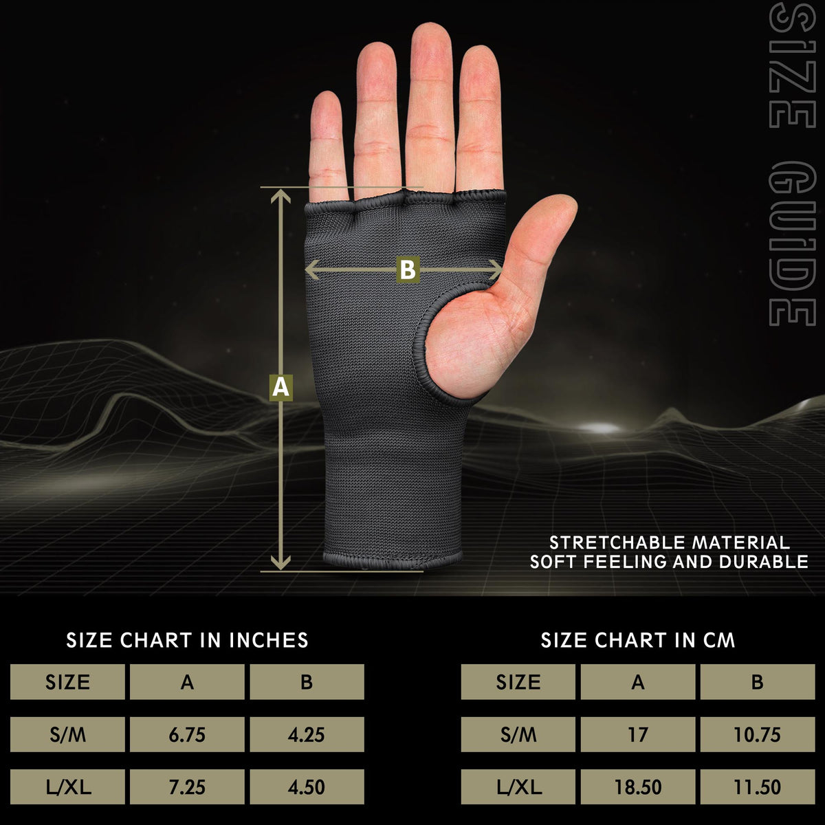 Sous-gants de boxe - Rembourrés en gel sans dragonne