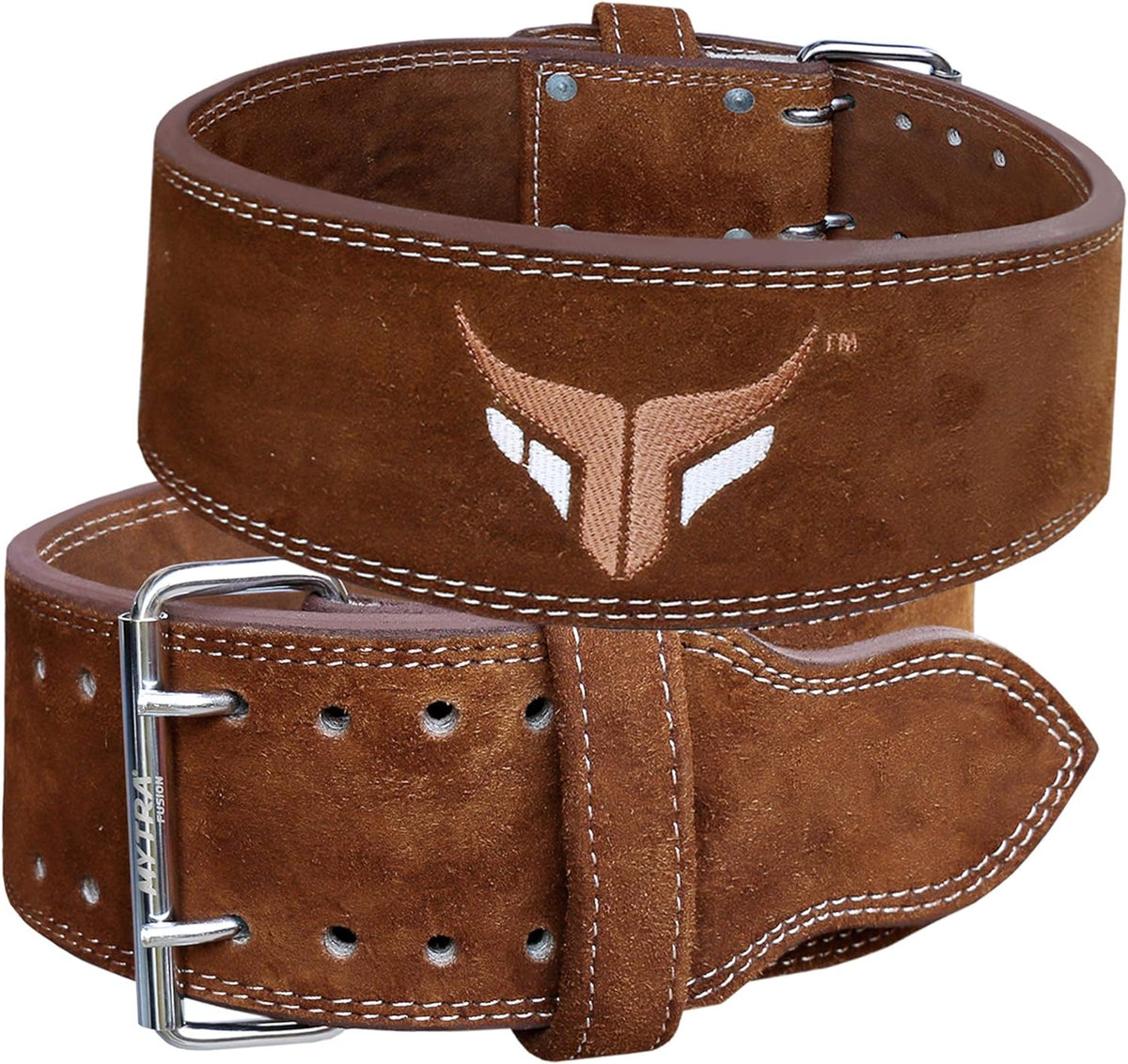 Mytra Fusion Powerlifting Belt 4 Inch Wide, 10mm Thick, L-4 Genuine Leather Belt For Weightlifting & Fitness