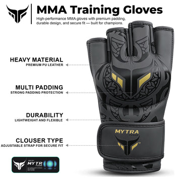 MMA Gloves for Men & Women – Open Palm Grappling & Sparring Gloves
