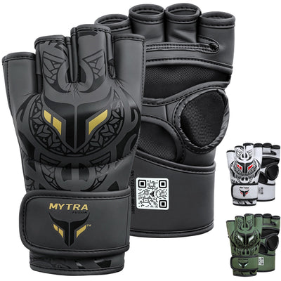Gants de MMA pour hommes et femmes – Gants de grappling et de sparring à paume ouverte