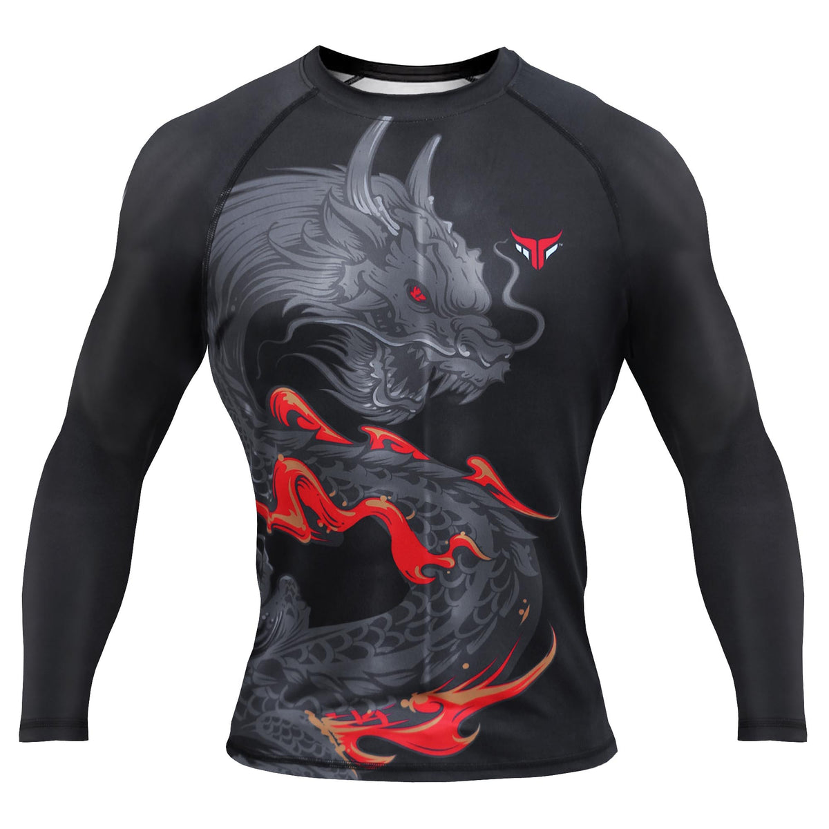 MMA Rash Guard Dragon - Haut d'entraînement de compression pour homme