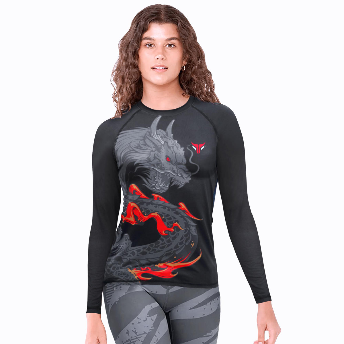 MMA Rash Guard Dragon - Haut d'entraînement de compression pour homme