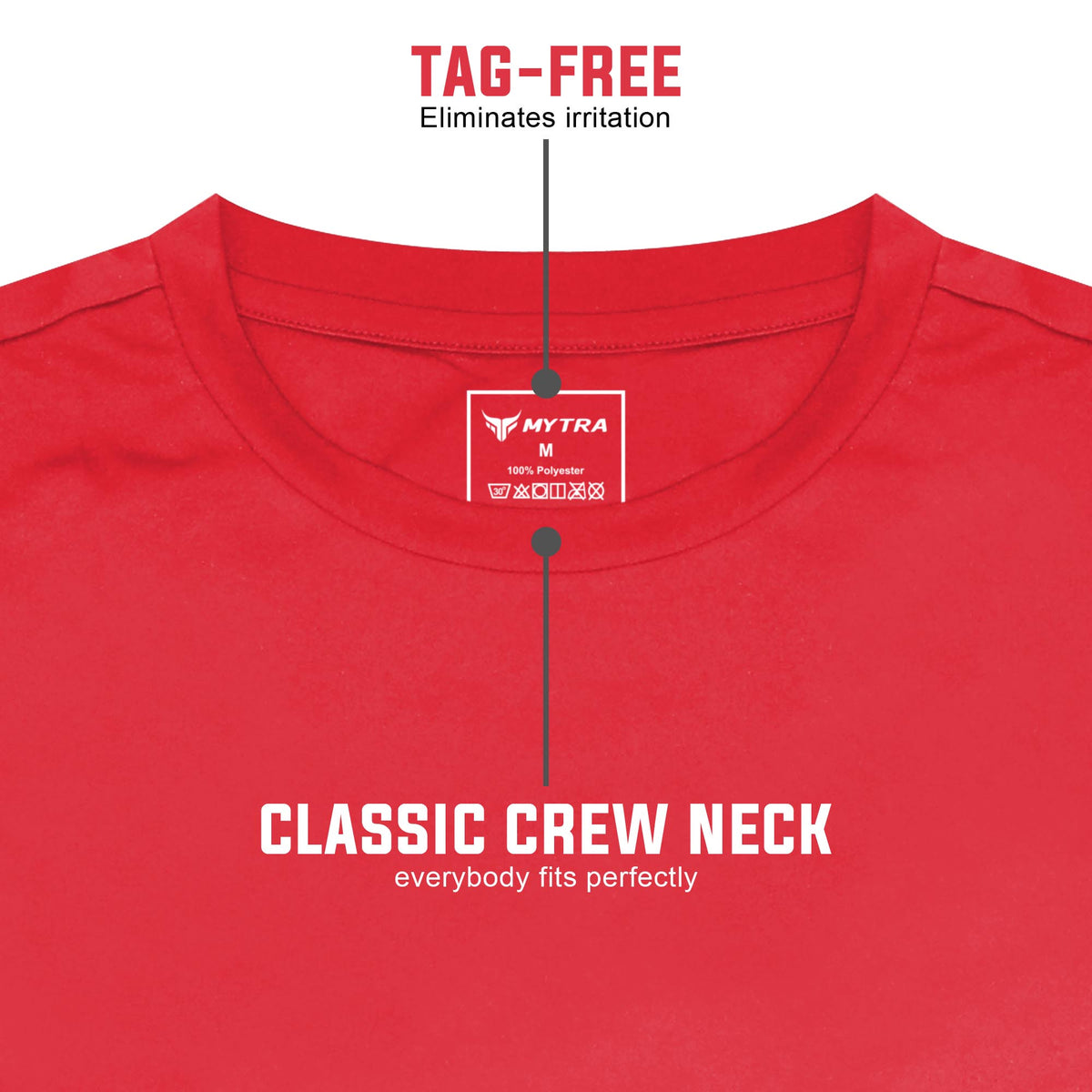  Gym t-shirt mytra fusion red color tag