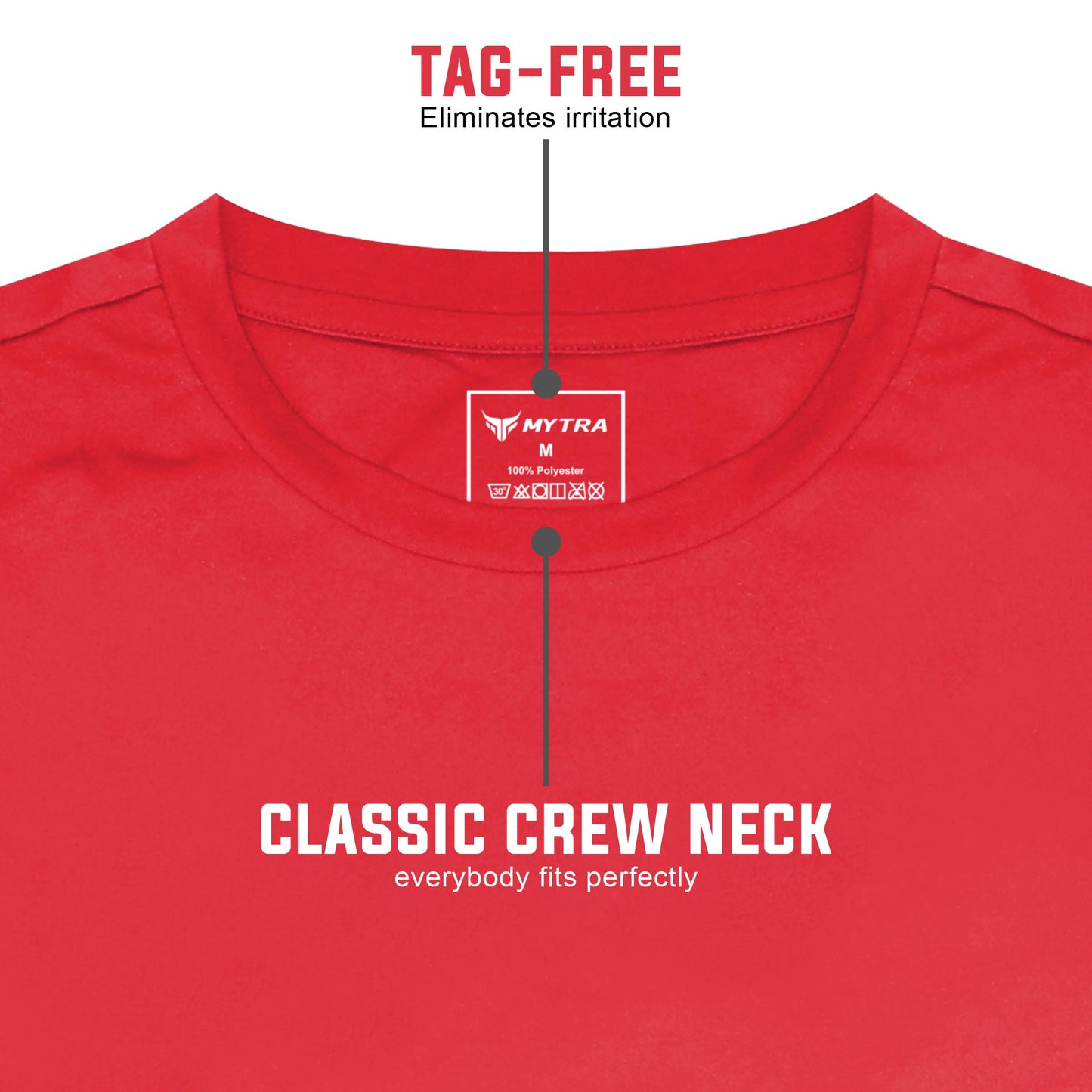  Gym t-shirt mytra fusion red color tag