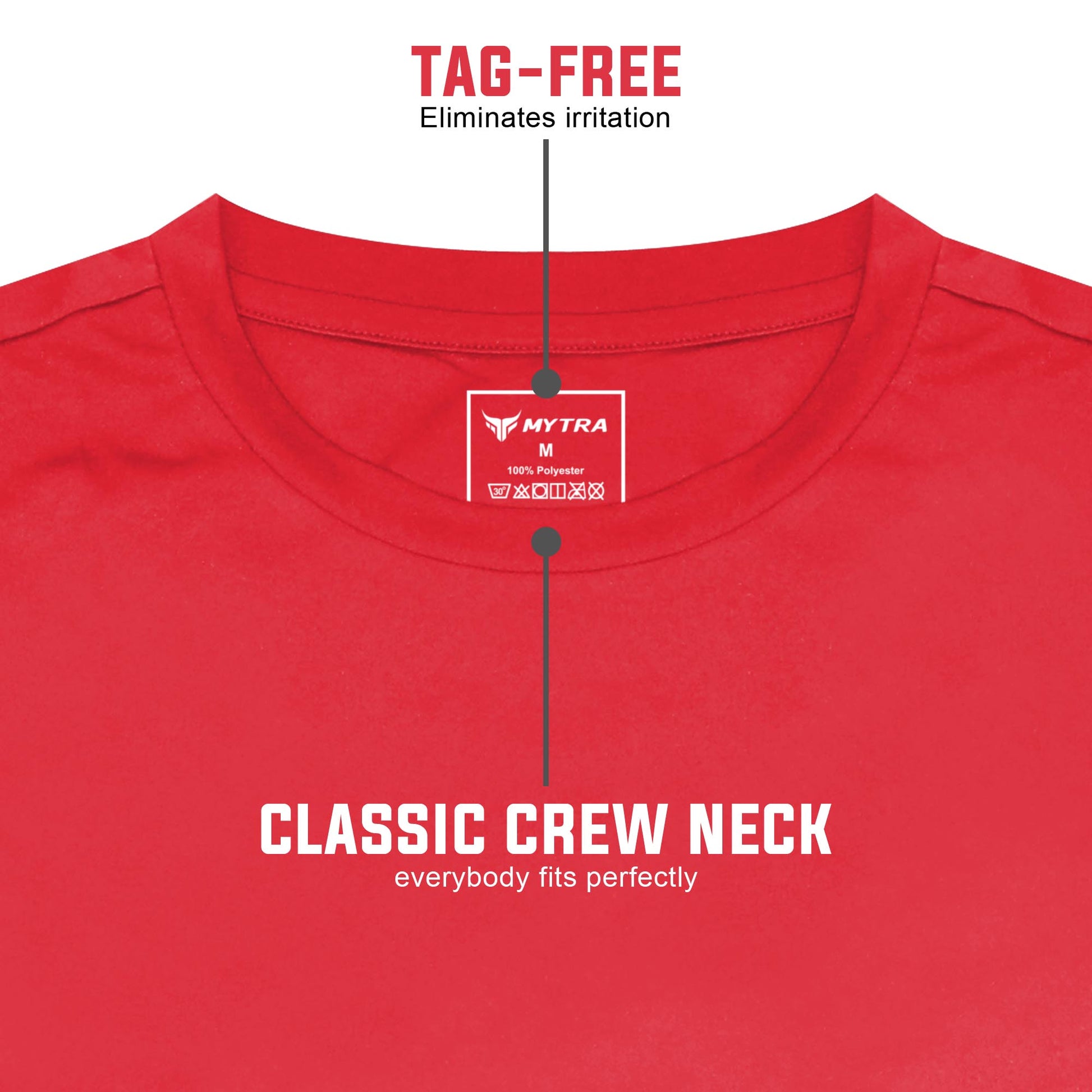  Gym t-shirt mytra fusion red color tag