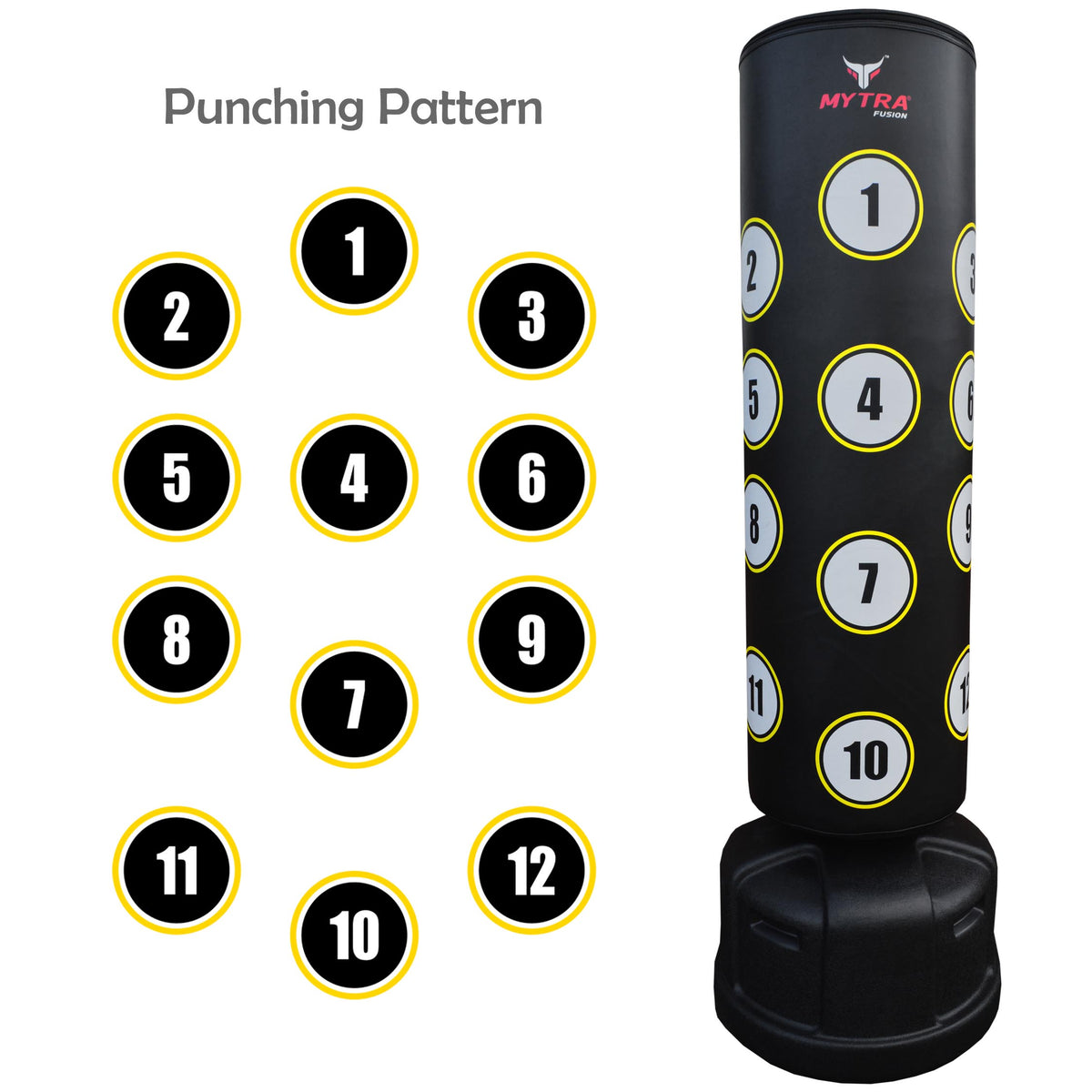 Mytra Fusion Free Standing Punching Bag - Target Design Punch Bag