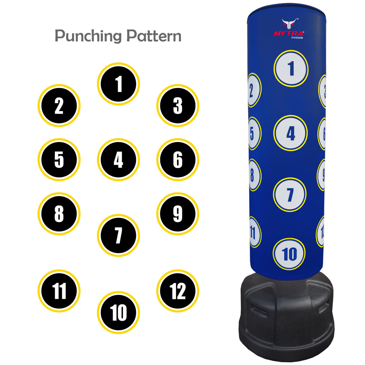 Mytra Fusion Free Standing Punching Bag - Target Design Punch Bag