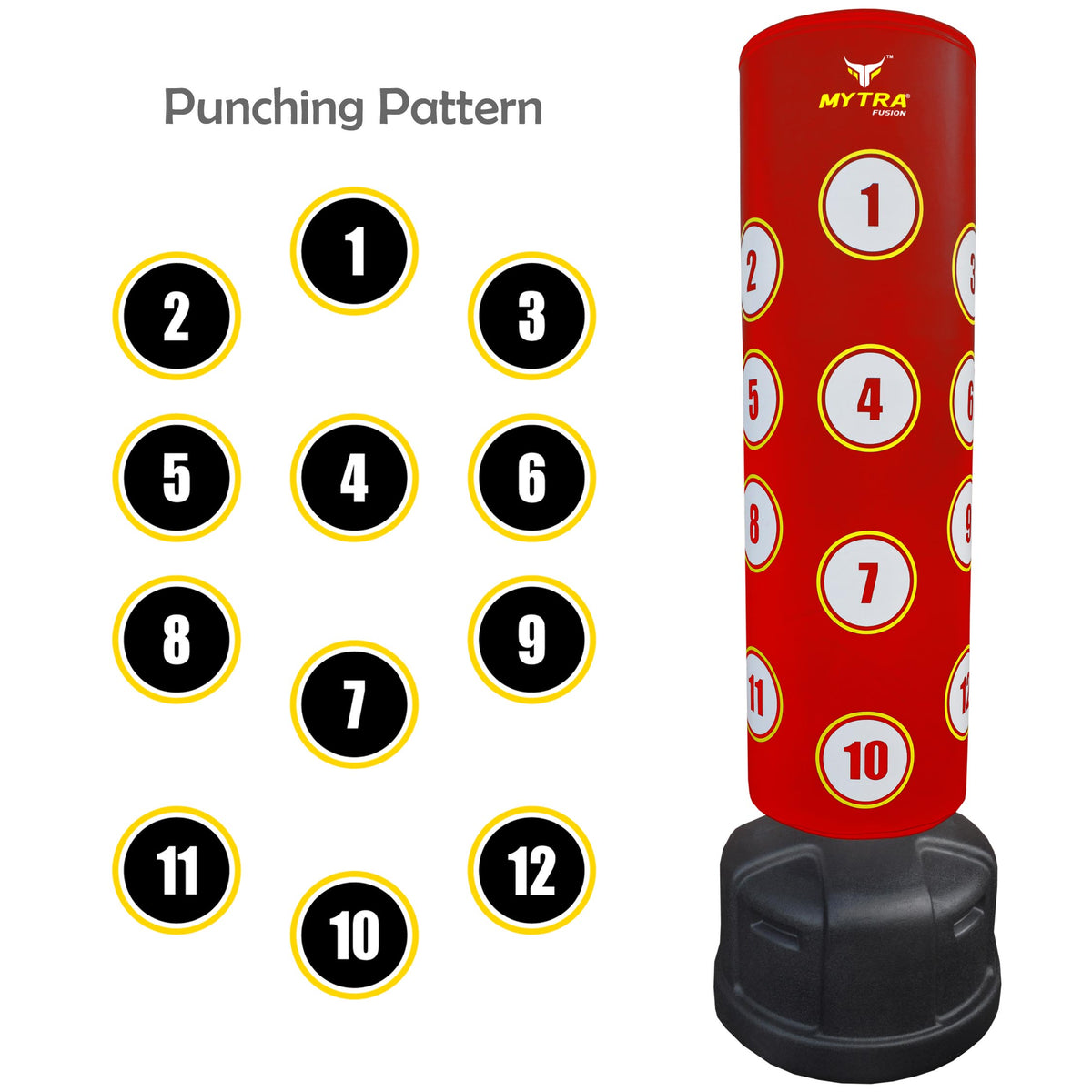 Mytra Fusion Free Standing Punching Bag - Target Design Punch Bag