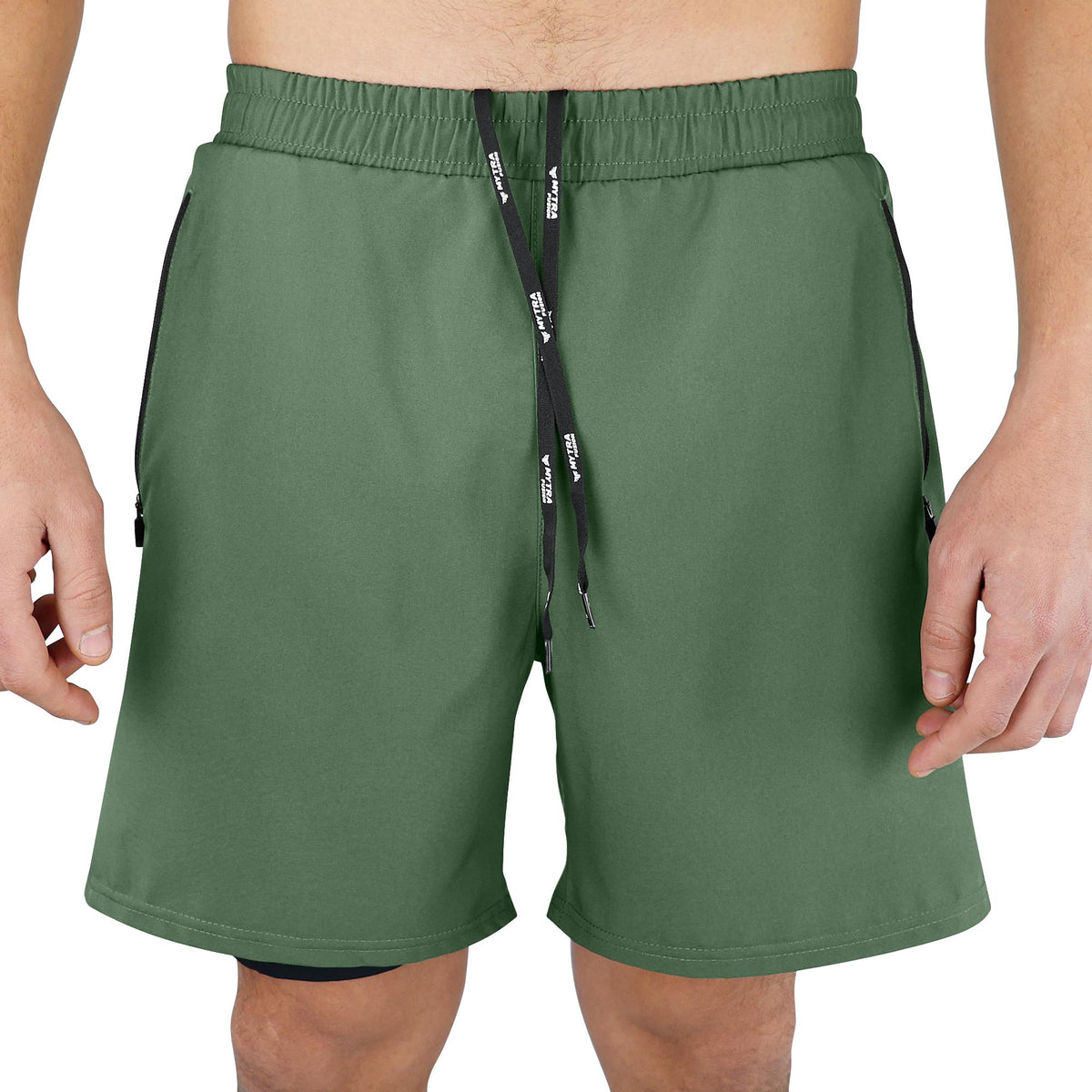 Mytra Fusion Men Running Gym Shorts 2-in-1 - Quick Dry Workout Fitness Training Short