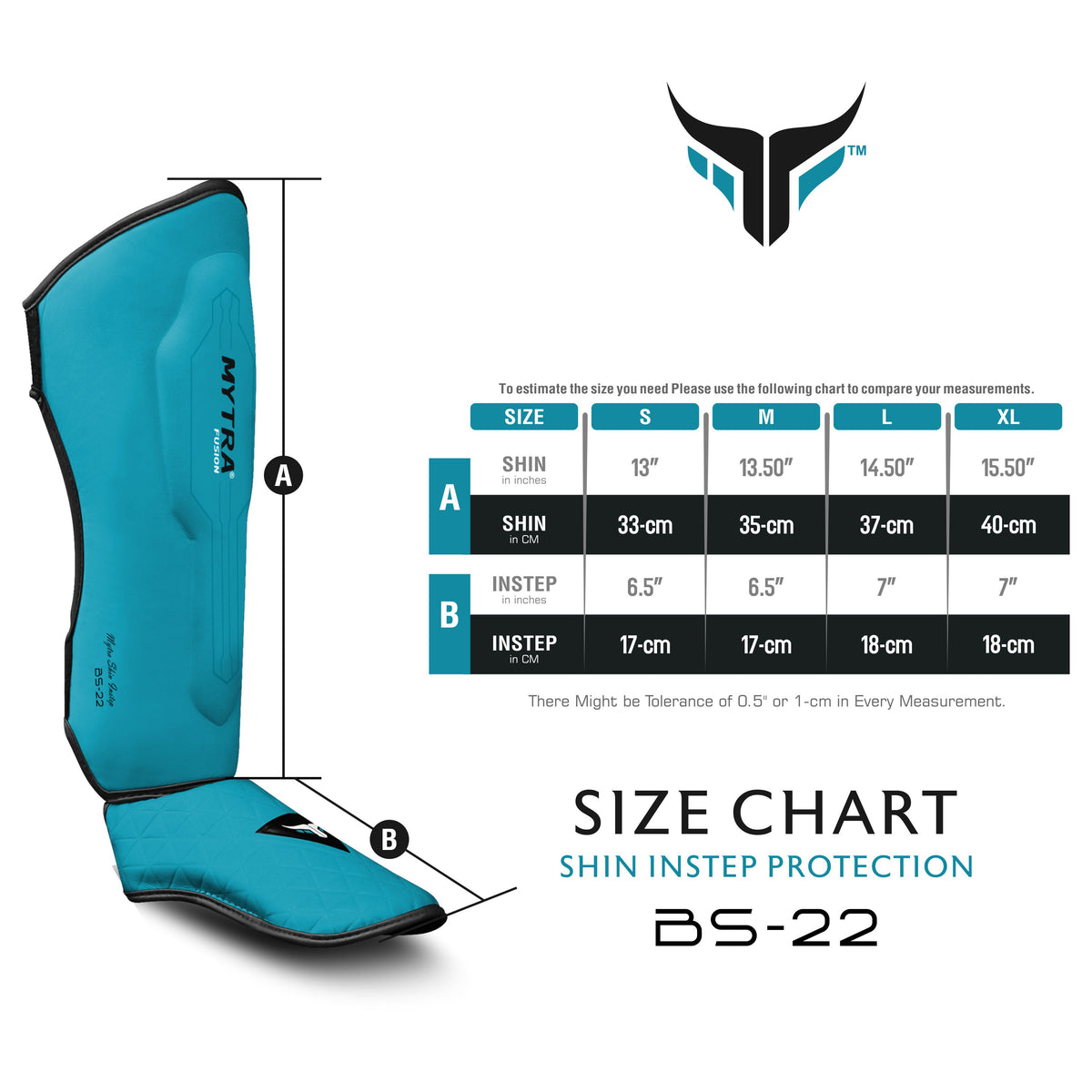 Protège-tibias à absorption d'impact Shin Instep BS-22