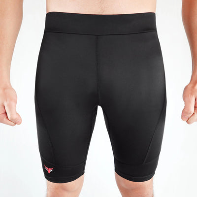 Short de compression Tudo noir pour homme – Short d'entraînement MMA et fitness pour arts martiaux