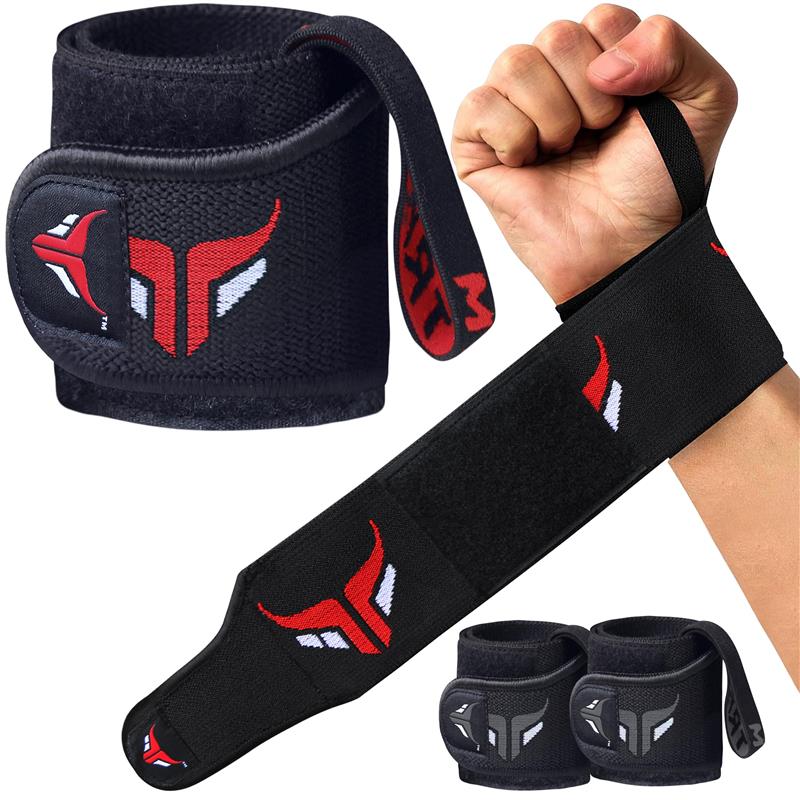 Mytra Fusion Wrist Wraps Heavy-Duty Wrist Support with Thumb Loop for Gym, Weightlifting & Powerlifting (1 Pair)