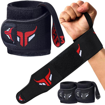 Wrist Wraps Heavy-Duty Wrist Support with Thumb Loop for Gym, Weightlifting & Powerlifting (1 Pair)