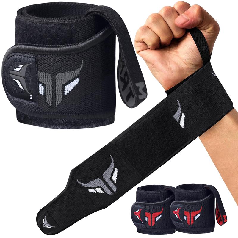 Mytra Fusion Wrist Wraps Heavy-Duty Wrist Support with Thumb Loop for Gym, Weightlifting & Powerlifting (1 Pair)
