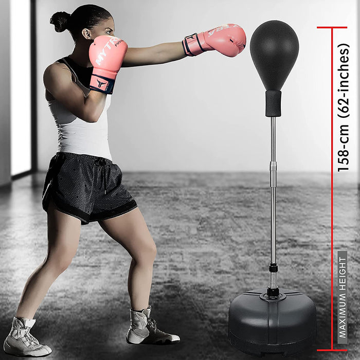 Mytra Fusion Punch Bag Free Stand Punch Bag Adult Standing Punch Bag Training Box Bag Adjustable Height 126 to 158 cm