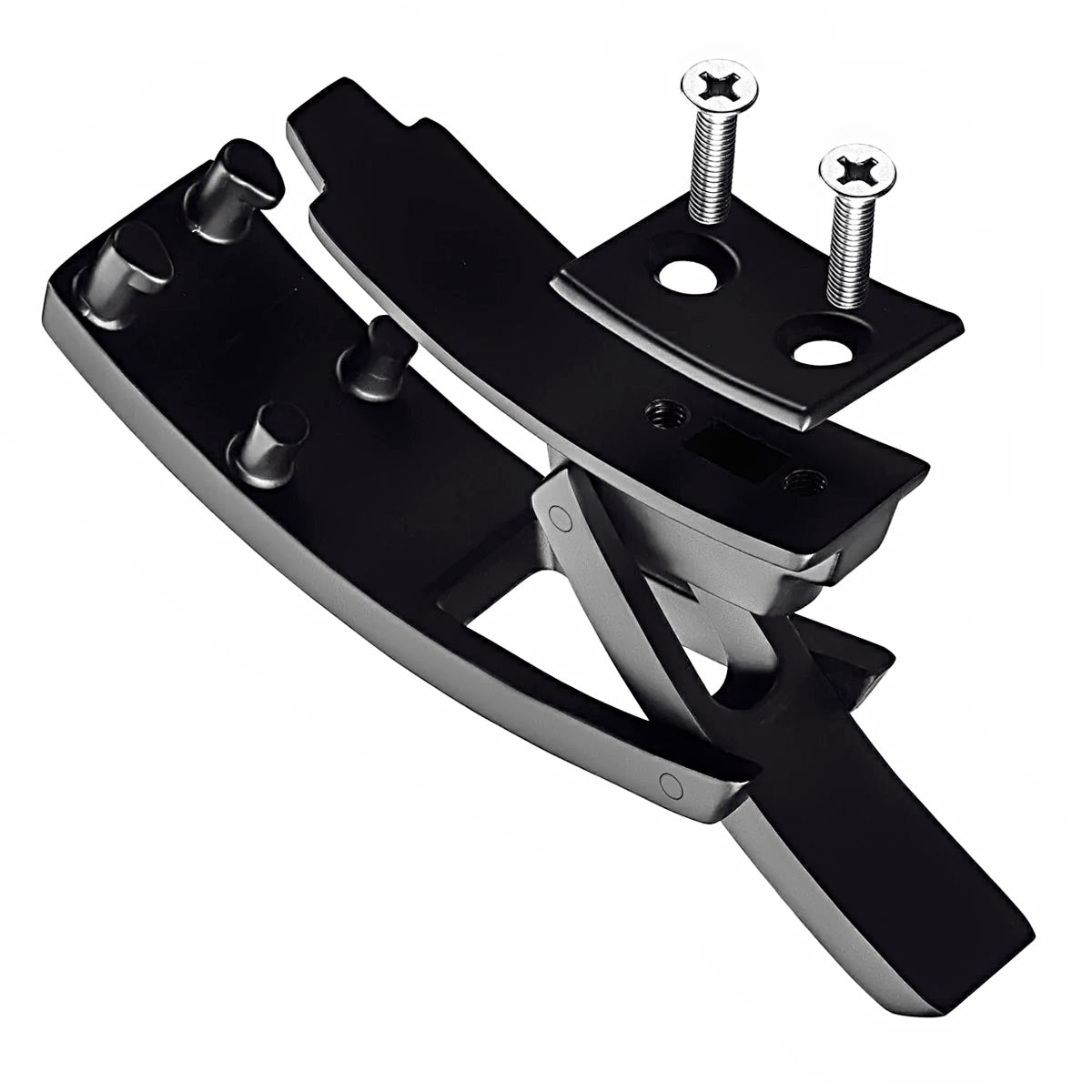 Mytra Fusion Buckle Replacement with Screws for Powerlifting Belt, Silver & Black