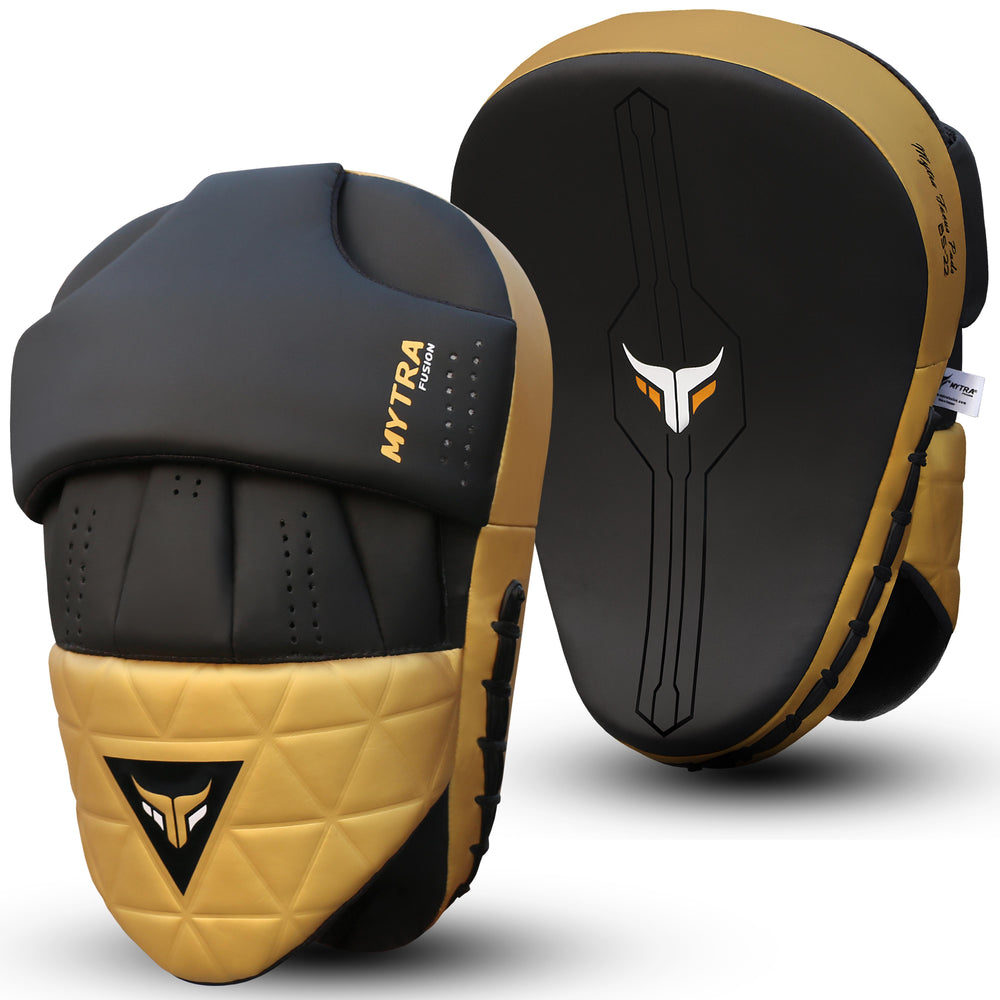 Mytra Fusion Boxing Pads Curved Kickboxing Pads MMA, Muay Thai, Martial Arts, Punching, Karate Training Boxing Mitts