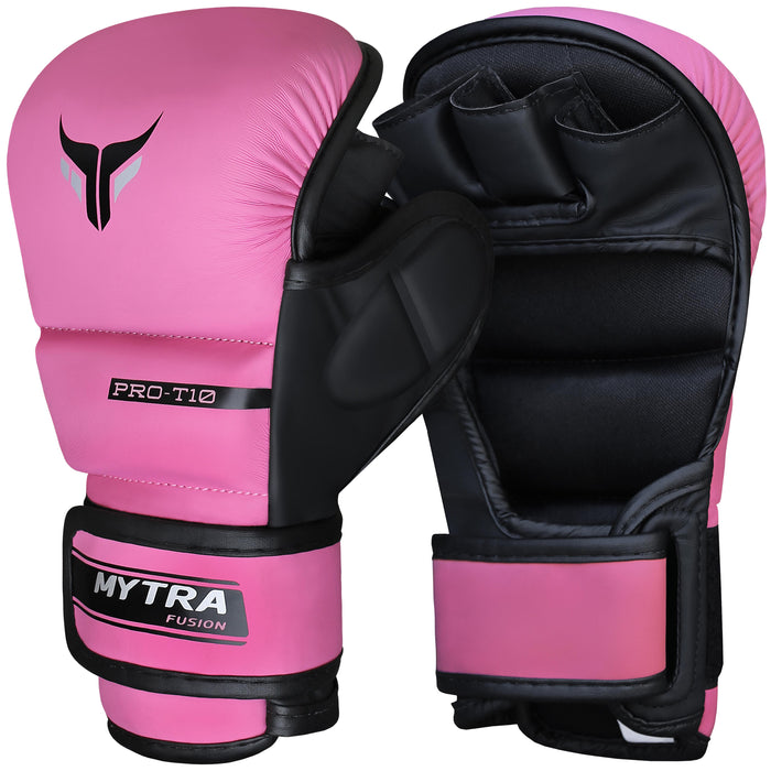 Mytra Fusion MMA Gloves Women’s Open Ventilated Palm MMA Training Hybrid Sparring Gloves