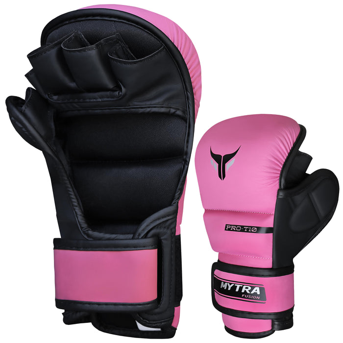 Mytra Fusion MMA Gloves Women’s Open Ventilated Palm MMA Training Hybrid Sparring Gloves