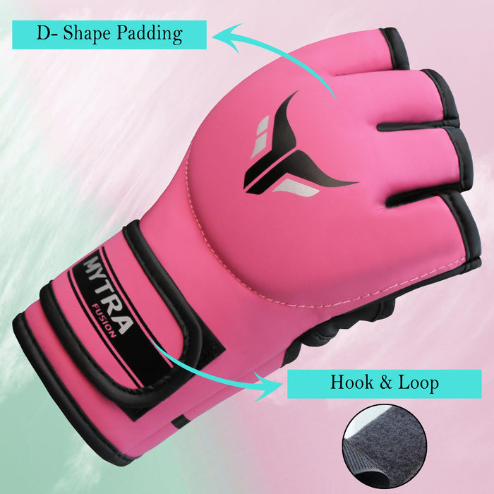 Mytra Fusion MMA Gloves Women Sparring Gloves for Kickboxing Muay Thai Training Cage Fighting and Mixed Martial Arts Grappling Gloves