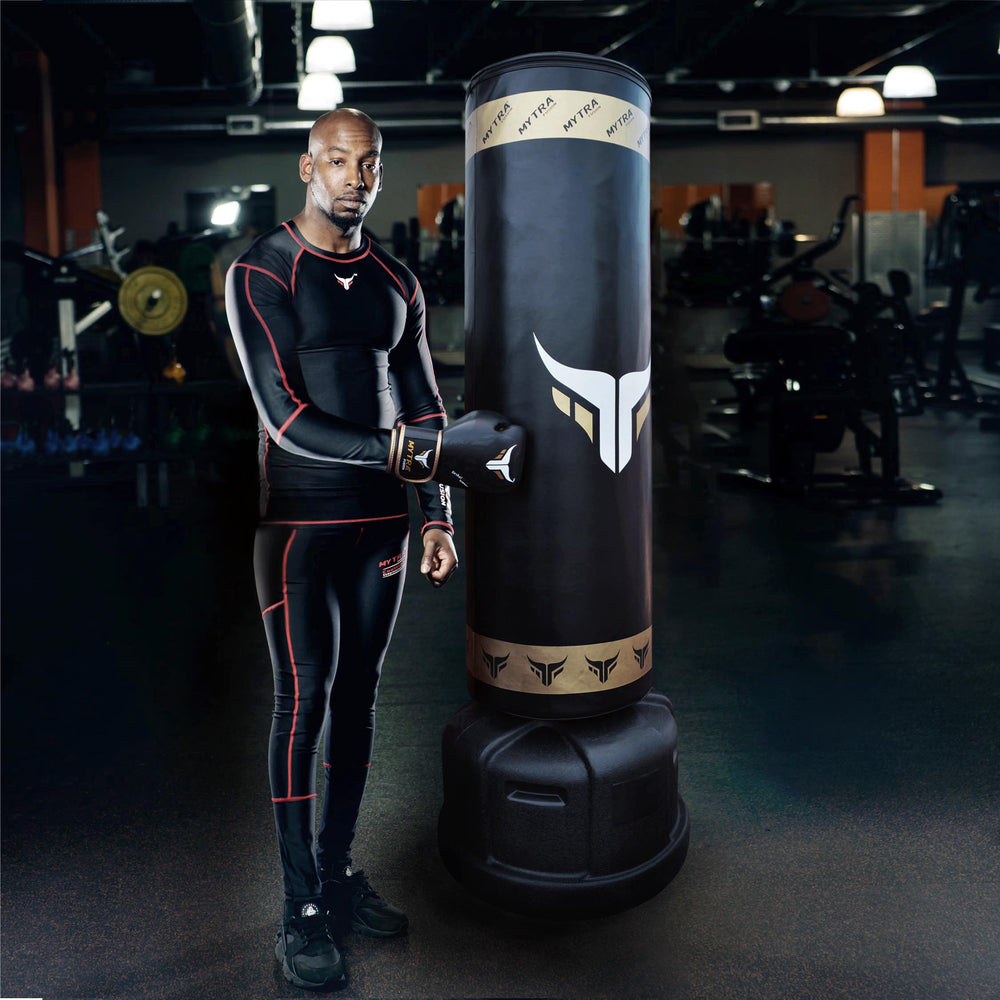 Mytra Fusion Free Standing Punching Bag for Boxing MMA Muay Thai Training Workout Punching Sparring Kicking