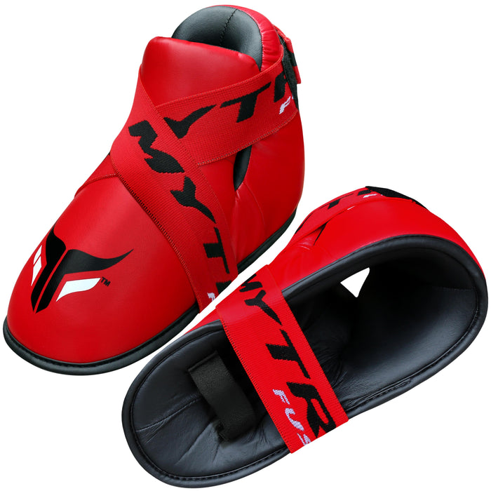 Mytra Fusion Semi Contact Boots – Kickboxing and Foot pads for Sparring MMA Muay Thai Karate Training Fighting and Martial Arts